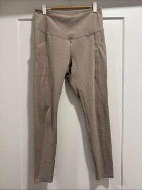 Danskin High-Waist Pocket Leggings in Taupe